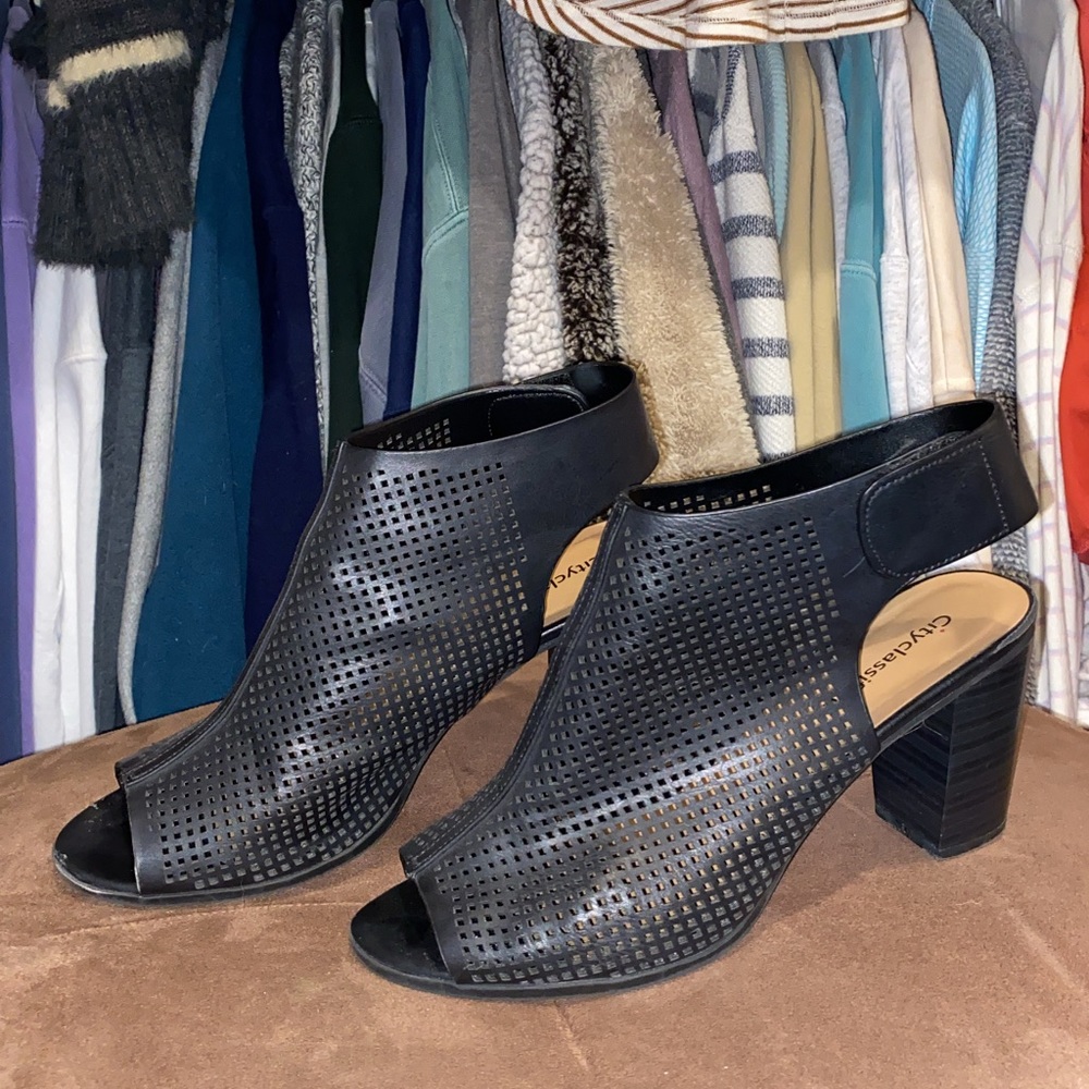 Black Cutout Heels